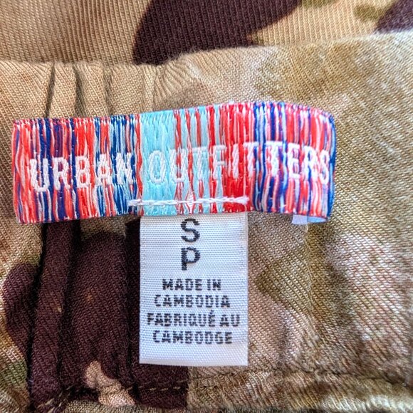 Urban Outfitters Womens Sz S Floral Camo Cargo Utility Drawstring Viscose Pants - Picture 9 of 11